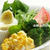 スクランブルエッグと野菜のセット