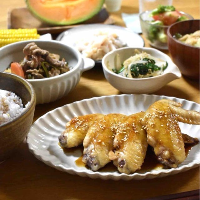 手は混んでないけどちゃんと作った晩ごはん
