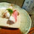 北寄貝と高野豆腐の炊き物×土佐しらぎくあらばしり、ひいかとじゃがいもの炊き物×旭若松燗