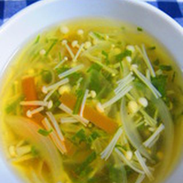 「新玉葱とセロリのスープ」