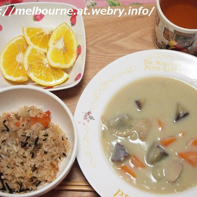 ひっき～ブランチ★もちもち炊き込みごはん