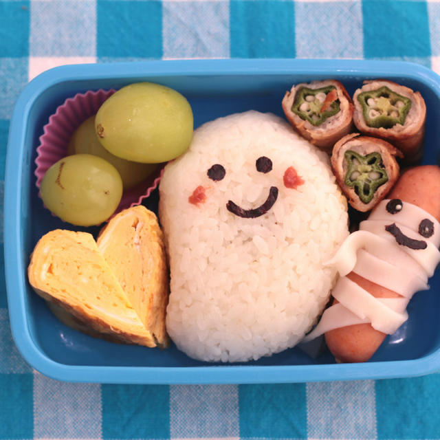 ミイラのソーセージとおばけちゃんのお弁当