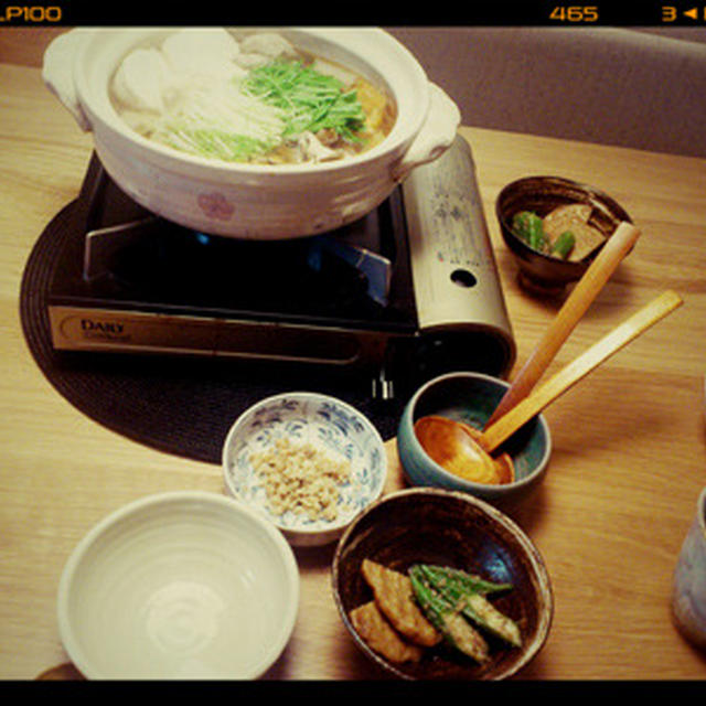 水菜と豚肉のほっこり生姜鍋♪