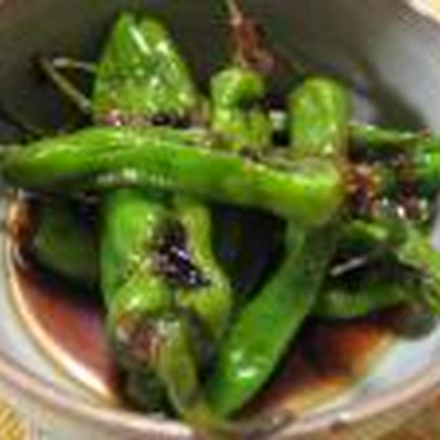 ＊焼きしし唐のおひたし