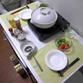 チーズ鍋とサラダの夕食（Cheese Hotpot and a Simple Salad）