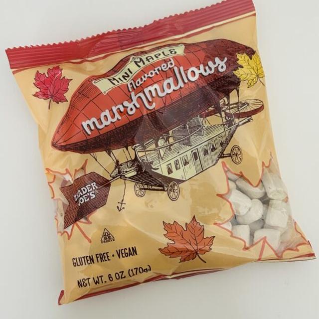 トレジョさんのミニマシュマロ　メープルフレーバー　Trader Joe’s Mini Maple Gluten Free Flavored Marshmallows