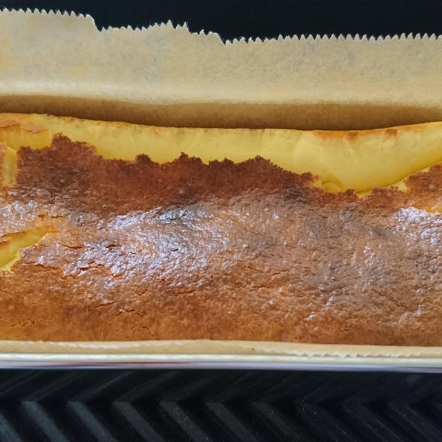 【レシピ】パウンド型でバスク風チーズケーキ