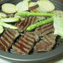 焼肉にグリーンアスパラガス！根元に栄養！