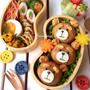 《キャラ弁》肉巻きおにぎりでテッド♡作り方