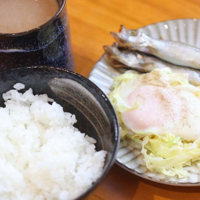 キャベツ使い切り♪ししゃもの朝ご飯と豚しゃぶの晩ご飯(^^)