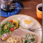 今朝の朝ごはん☆ｲﾝｸﾞﾘｯｼｭﾏﾌｨﾝｱﾚﾝｼﾞと離乳食朝ごはん