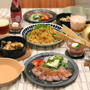 【献立】主人のお誕生日ごはんの作る手順とかレシピ、ローストビーフとパスタとアヒージョとチョコケーキ