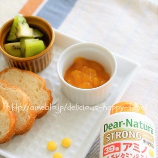 朝ごはんに 1日3粒プラス