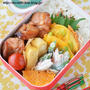 「バーベキューチキン＆コーンと枝豆のチーズ焼きのお弁当」と、運動会用に購入した”ハンディファン”をこう使ってますって話。