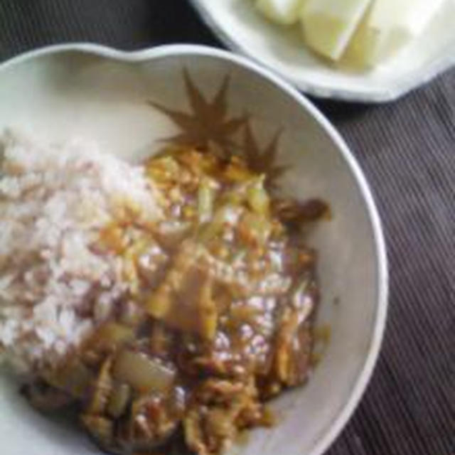 ちょっぴり和風な、ねぎと豚バラのカレー