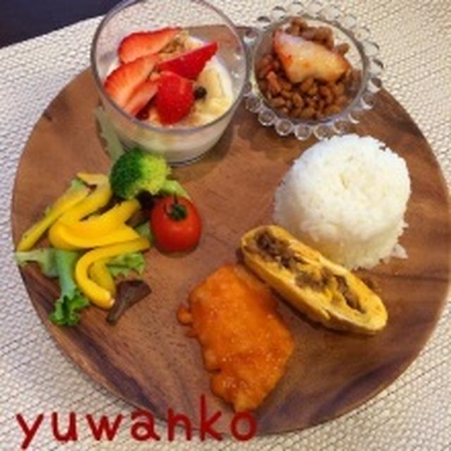 そぼろ＆チーズ入りたまご焼き。