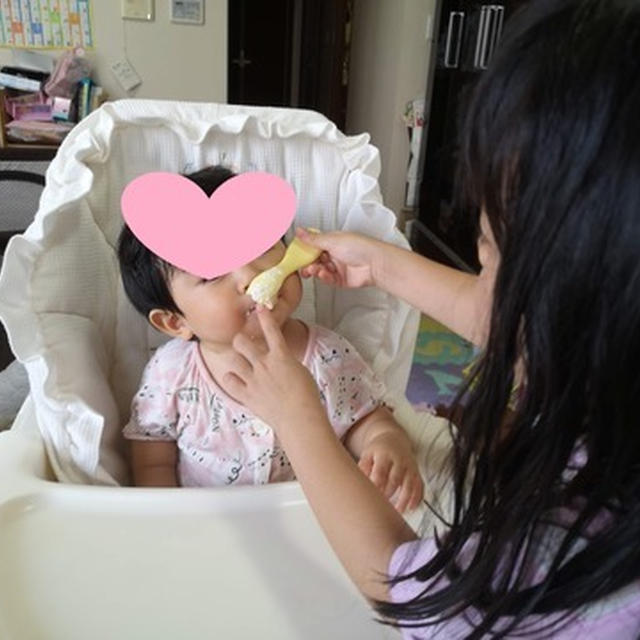 息子　初めての誕生日を迎える