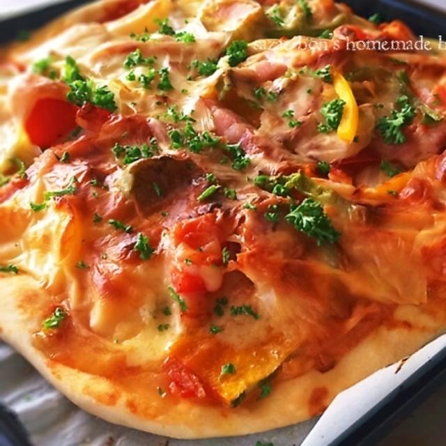 キッシュピザでランチ♪／炊飯器あんこ