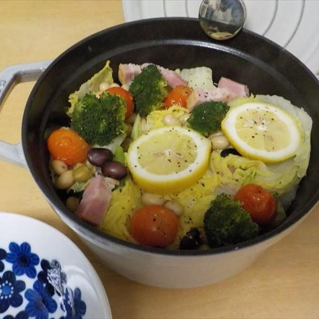 ベーコンと白菜のレモン煮・カルダモン風味