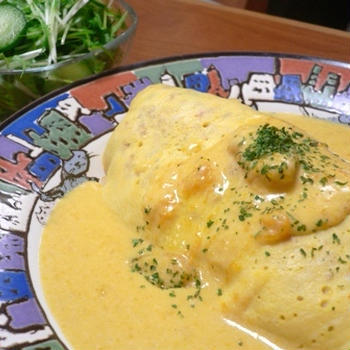 かぼちゃクリームオムライス