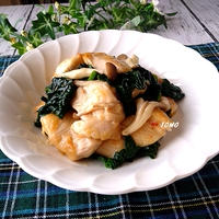 ぐんまクッキングアンバサダー♪ご飯が進む！群馬県産ちぢみほうれん草と鶏むね肉の豆板醤炒め