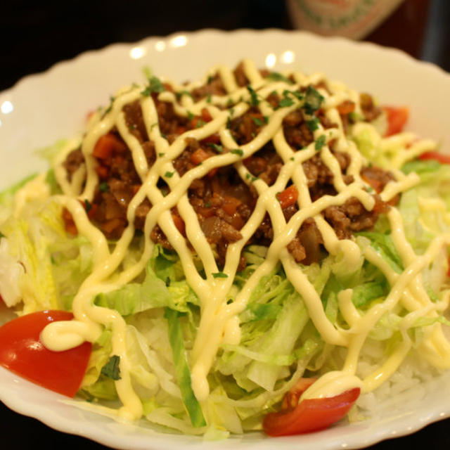 久しぶりのタコライスで夕ご飯