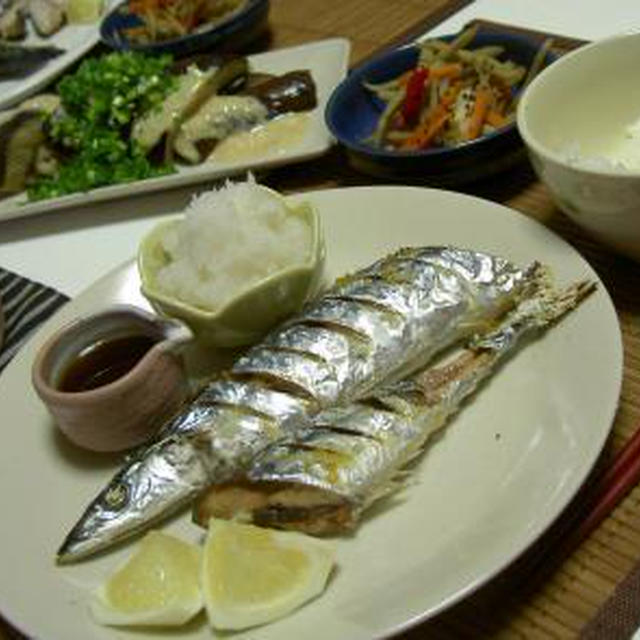 地球に水を、さんまに大根おろしを　&お弁当