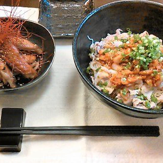 冷しゃぶとゴマキムチの辛旨素麺。