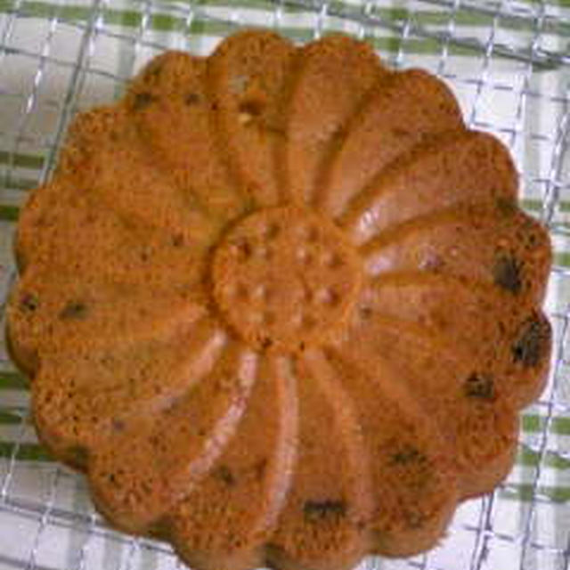 マルグリット型でバナナモカケーキ