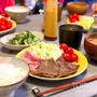 焼肉定食（豚汁付き）とか。