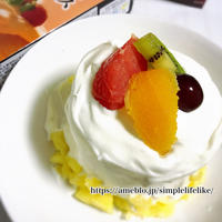 SHOWAケーキのようなホットケーキミックスでBDケーキ