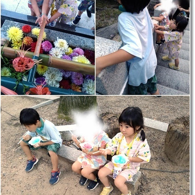 【超超超手抜き弁当】なのに…豪華と言われ恥ずかしい(笑)４歳児姫お友達と約束して夏祭り♪