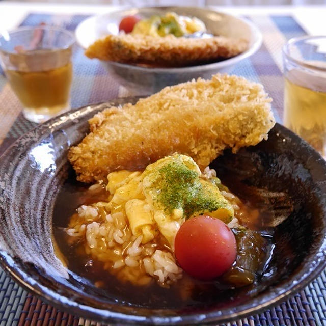 ★　残りで豆ごはんアンカケ丼