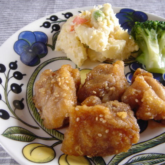 冷めても美味しい！鶏の甘辛から揚げ。