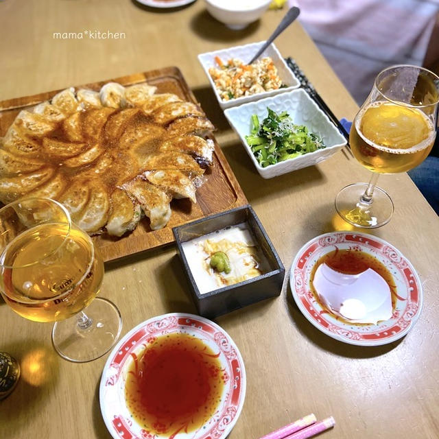 娘と餃子作り♩しそ餃子で週末ごはん