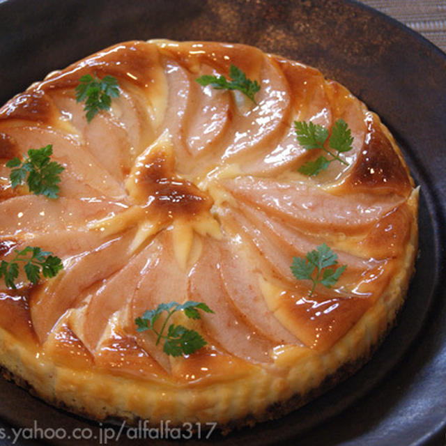 洋梨のベイクドチーズケーキ・レシピ