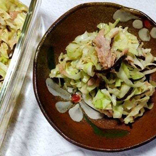 火を使わず簡単！電子レンジでササっと作れるツナ×塩昆布のツナキャベツ！お野菜モリモリ食べられちゃ