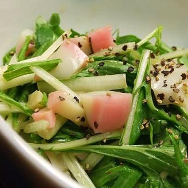 ＊簡単すぎ？水菜とツナのオイマヨサラダ＊