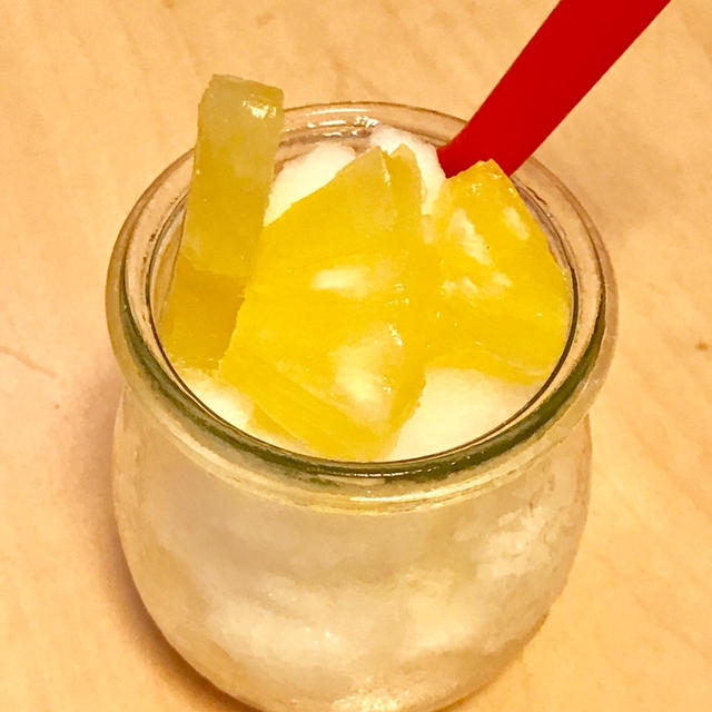 【夏休みのオヤツ】カルピス常備で簡単☆カルピスとパイナップルのシャーベット