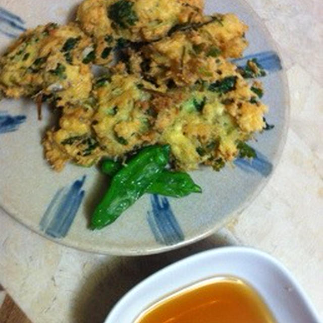 豆腐と三つ葉の落とし揚げ