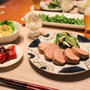 ストウブで『豚ヒレ肉のだし〆』の献立。