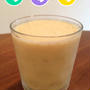 豆乳投入パート②：バナナ＋オレンジ＋りんごの豆乳スムージー