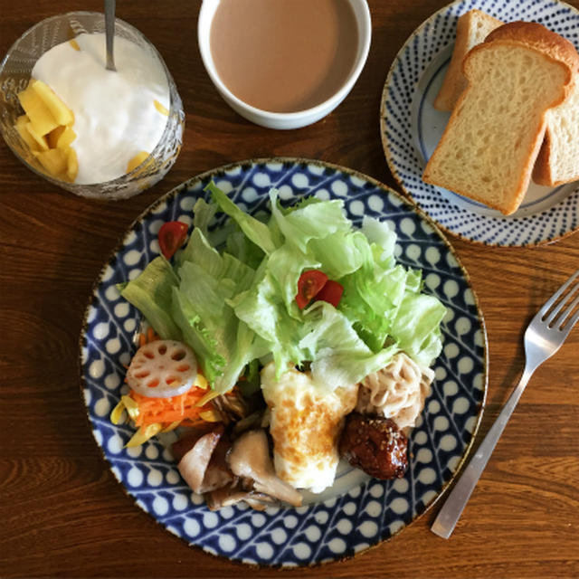 レタスわしゃわしゃ朝ごはん