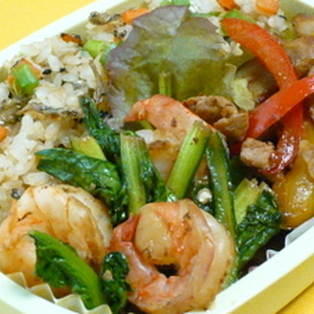 ちりめん炒飯弁当＆じゃが豚☆じゃが蟹