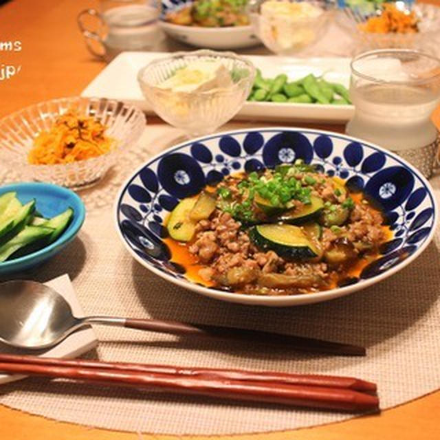 ストウブで『麻婆茄子』の献立。