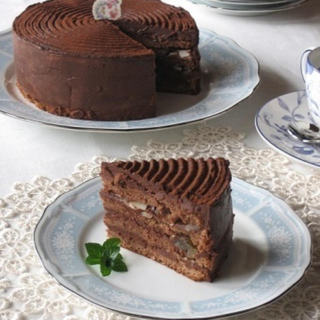 大人の・・・マロンとナッツのガナッシュケーキ♪