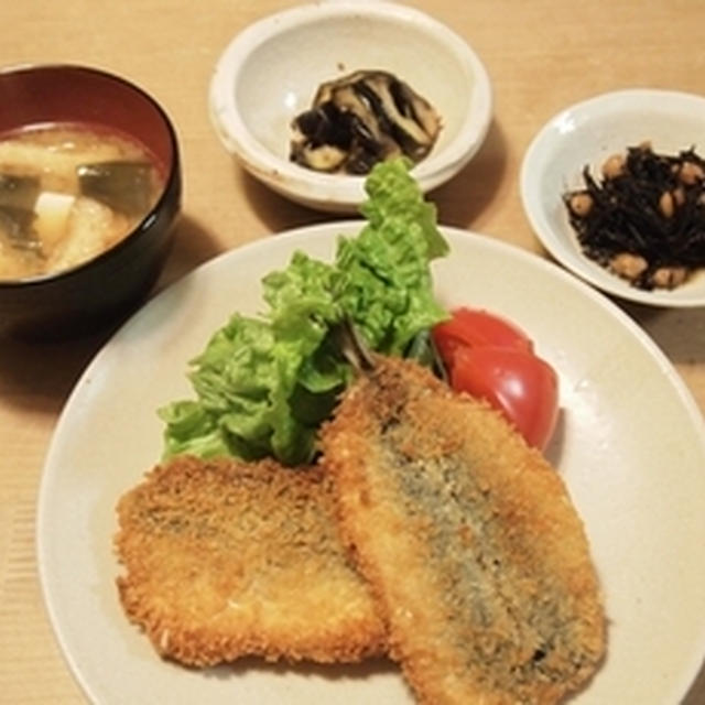 鯵と鰯フライのお献立