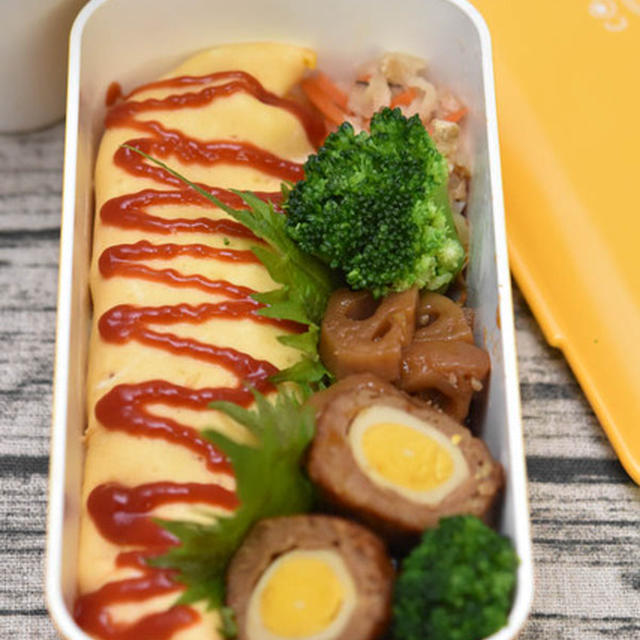 中学生男子弁当｜久しぶりのオムライス弁当｜超簡単！破れにくいオムライスのポイント