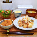 ピリ辛ソースで食べる鯖と長芋の竜田揚げ