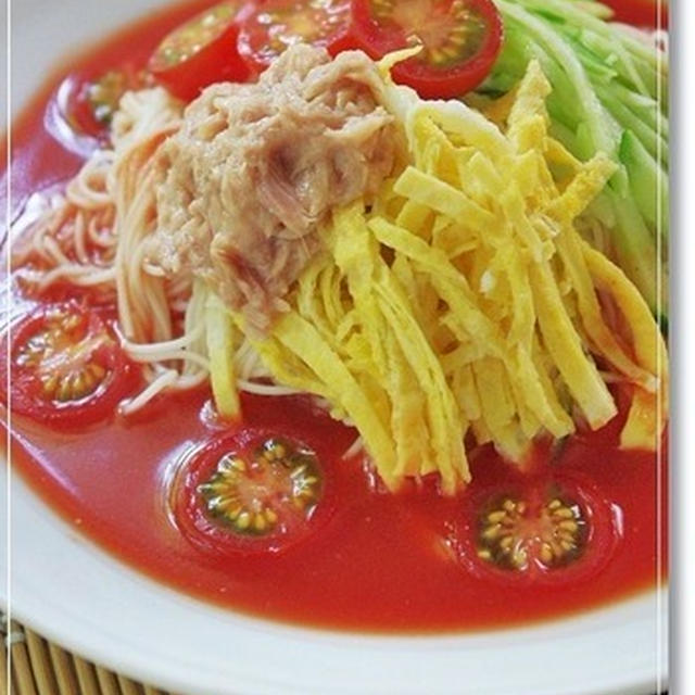 洋風☆さっぱりトマト冷麺♪